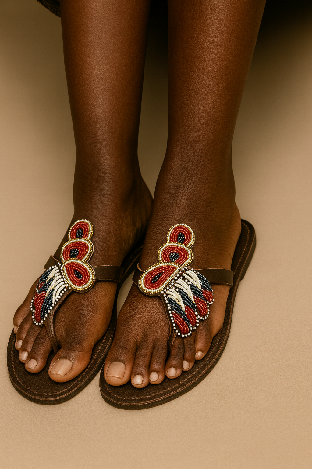 Village Cloth leather sandals