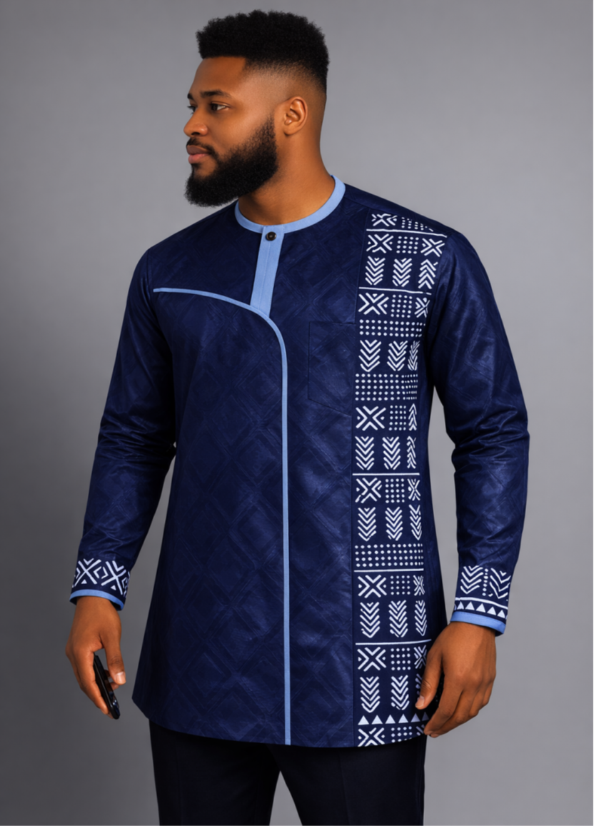 Village Cloth men's navy shirt