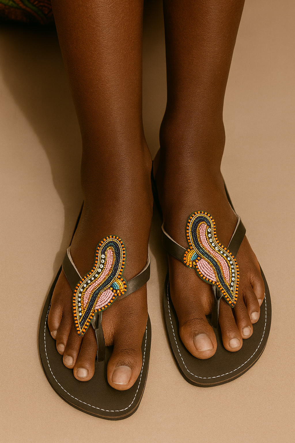 Village Cloth leather sandals