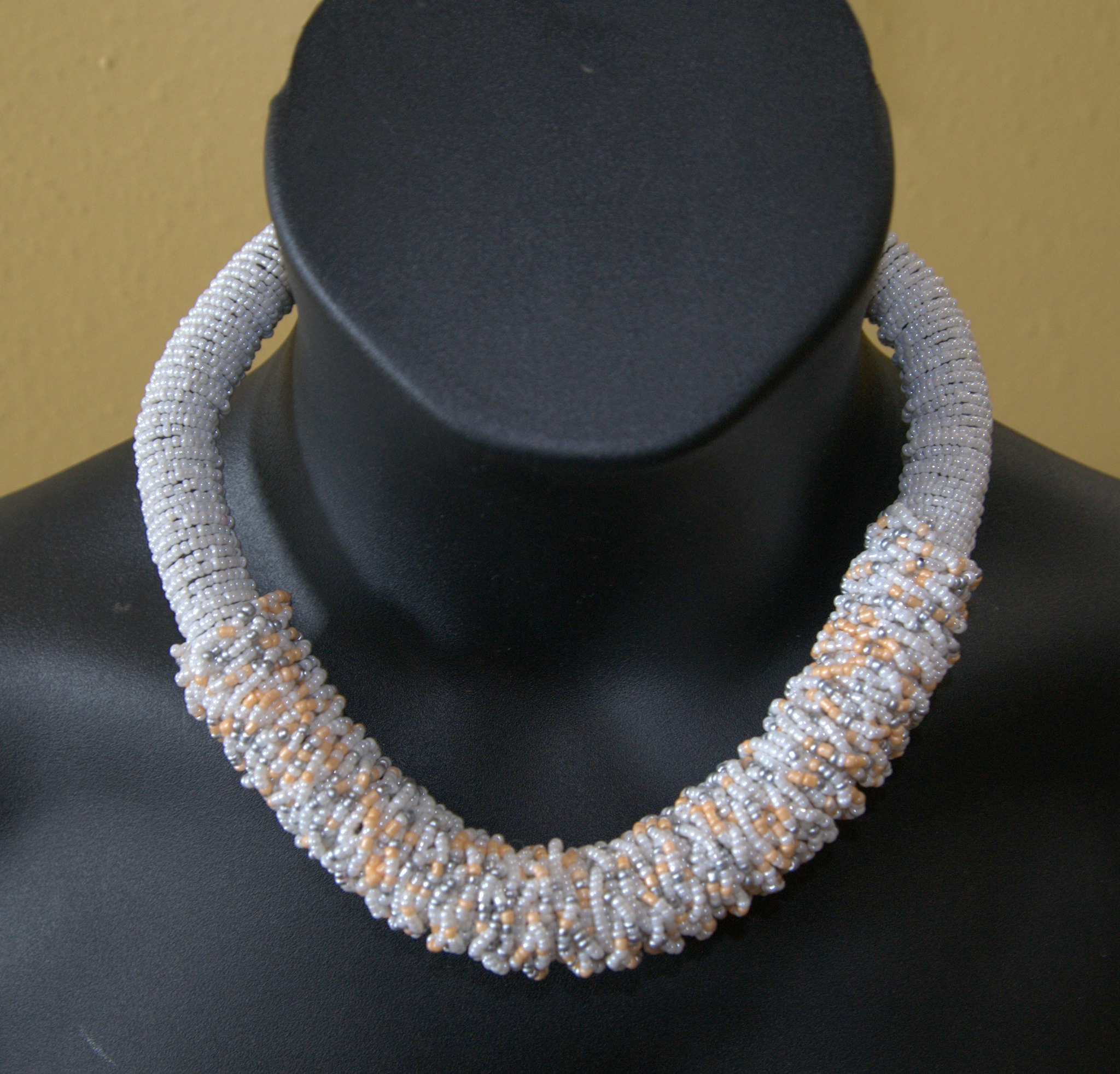 Village Cloth silver beaded necklace