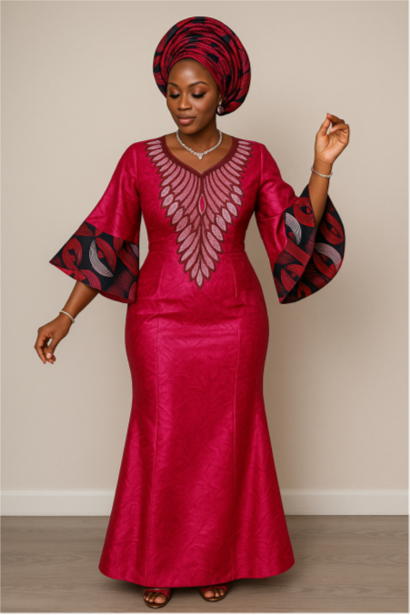 Village Cloth pink gown