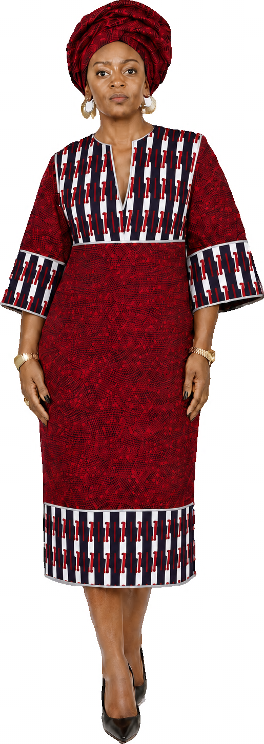 Francetta Village Cloth red dress design